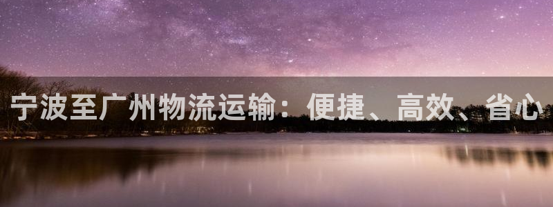 28圈充值金额随便：宁波至广州物流运