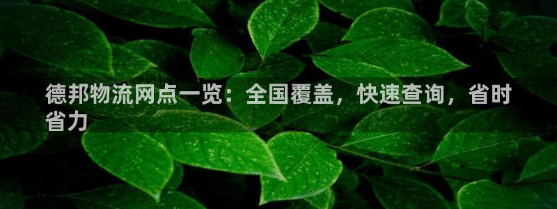 28圈为什么打不开：德邦物流网点一览