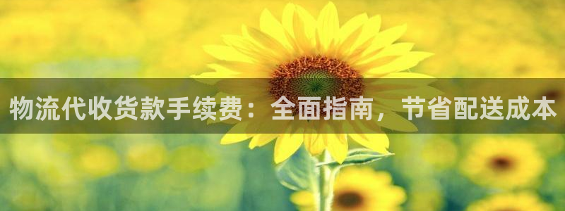 28圈连接：物流代收货款手续费：全面