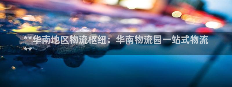 28圈注册流程：**华南地区物流枢纽