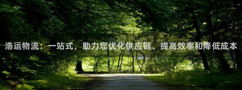 28圈娱乐官网网页:浩运物流:一站式